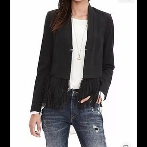 Banana republic fringed blazer